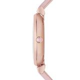 Emporio Armani Gianni T Bar Mother Of Pearl Pink Dial Pink Leather Strap Watch For Women - AR1958 Buy Now By Emporio Armani