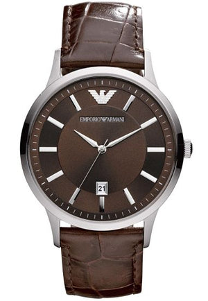 Emporio Armani Renato Classic Brown Dial Brown Leather Strap Watch For Men - AR2413 Buy Now By Emporio Armani