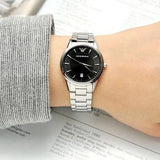 Emporio Armani Classic Quartz Black Dial Silver Steel Strap Watch For Women - AR2441 Buy Now By Emporio Armani