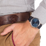 Emporio Armani Dress Quartz Blue Dial Blue Leather Strap Watch For Men - AR2501 Buy Now By Emporio Armani