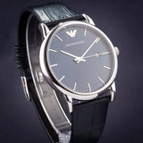Emporio Armani Dress Quartz Blue Dial Blue Leather Strap Watch For Men - AR2501 Buy Now By Emporio Armani