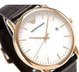 Emporio Armani Luigi White Dial Brown Leather Strap Watch For Men - AR2502 Buy Now By Emporio Armani