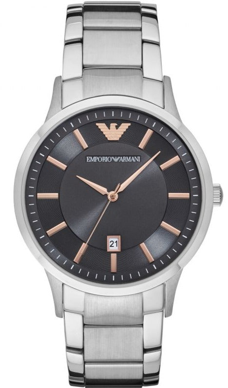 Emporio Armani Renato Quartz Grey Dial Silver Steel Strap Watch For Men - AR2514 Buy Now By Emporio Armani