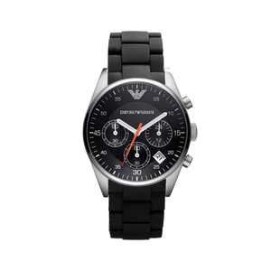 Emporio Armani Sportivo Chronograph Black Dial Black Strap Watch For Men - AR5858 Buy Now By Emporio Armani