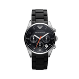 Emporio Armani Sportivo Chronograph Black Dial Black Strap Watch For Men - AR5858 Buy Now By Emporio Armani