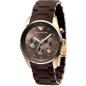 Emporio Armani Sport Chronograph Brown Dial Brown Stainless Steel Watch For Men - AR5890 Buy Now By Emporio Armani