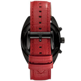 Emporio Armani Sportivo Chronograph Black Dial Red Leather Strap Watch For Men - AR5918 Buy Now By Emporio Armani