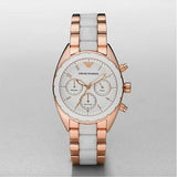 Emporio Armani Sportivo White Dial Rose Gold & White Steel Strap Watch For Women - AR5942 Buy Now By Emporio Armani