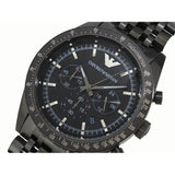 Emporio Armani Tazio Chronograph Black Dial Black Steel Strap Watch For Men - AR5989 Buy Now By Emporio Armani