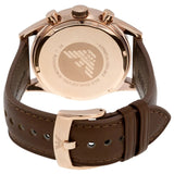Emporio Armani Sportivo Chronograph White Dial Brown Leather Strap Watch For Men - AR5996 Buy Now By Emporio Armani