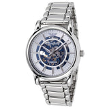 Emporio Armani Meccanico Automatic Silver Dial Silver Steel Strap Watch for Men - AR60006 Buy Now By Emporio Armani