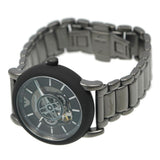 Emporio Armani Meccanico Automatic Black Dial Black Steel Strap Watch For Men - AR60010 Buy Now By Emporio Armani