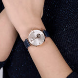 Emporio Armani Gianni T-Bar Analog Silver Dial Blue Leather Strap Watch For Women - AR60020 Buy Now By Emporio Armani