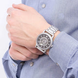 Emporio Armani Meccanico Automatic Skeleton Black Dial Silver Steel Strap Watch For Men - AR60021 Buy Now By Emporio Armani