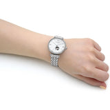Emporio Armani Gianni T-Bar Automatic Silver Dial Silver Steel Strap Watch For Women - AR60022 Buy Now By Emporio Armani