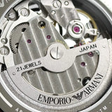 Emporio Armani Meccanico Skeleton Black Dial Black Leather Strap Watch For Men - AR60026 Buy Now By Emporio Armani