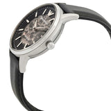 Emporio Armani Meccanico Skeleton Automatic Black Dial Black Leather Strap Watch for Men - AR60038 Buy Now By Emporio Armani