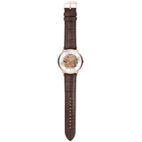 Emporio Armani Meccanico Automatic Silver Dial Brown Leather Strap Watch For Men - AR60039 Buy Now By Emporio Armani