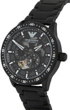 Emporio Armani Meccanico Automatic Black Dial Black Steel Strap Watch For Men - AR60054 Buy Now By Emporio Armani