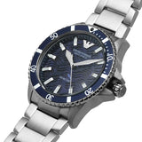 Emporio Armani Meccanico Automatic Blue Dial Silver Steel Strap Watch For Men - AR60059 Buy Now By Emporio Armani