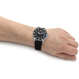 Emporio Armani Meccanico Automatic Black Dial Black Silicone Strap Watch For Men - AR60062 Buy Now By Emporio Armani