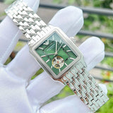 Emporio Armani Meccanico Automatic Green Dial Silver Steel Strap Watch For Men - AR60067 Buy Now By Emporio Armani