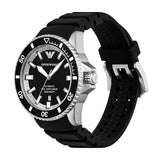 Emporio Armani Sea Explorer Automatic Black Dial Black Silicone Strap Watch For Men - AR60078 Buy Now By Emporio Armani