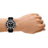 Emporio Armani Sea Explorer Automatic Black Dial Black Silicone Strap Watch For Men - AR60078 Buy Now By Emporio Armani