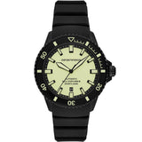 Emporio Armani Sea Explorer Automatic Yellow Dial Black Silicone Strap Watch For Men - AR60085 Buy Now By Emporio Armani