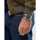 Emporio Armani Sigma Chronograph Black Dial Silver Steel Strap Watch For Men - AR6098 Buy Now By Emporio Armani