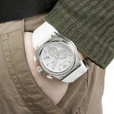 Emporio Armani Sportivo Analog Quartz White Dial White Rubber Strap Watch For Men - AR6103 Buy Now By Emporio Armani