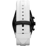 Emporio Armani Sportivo Chronograph Black Dial White Rubber Strap Watch For Men - AR6112 Buy Now By Emporio Armani