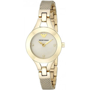 Emporio Armani Chiara Silver Dial Gold Steel Strap Watch for Women - AR7363 Authentic Buy Shop Now