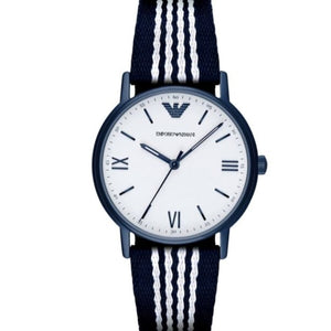 Emporio Armani Kappa Dress White Dial Two Tone NATO Strap Watch For Men - AR80005 Buy Now By Emporio Armani