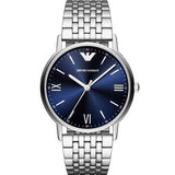 Emporio Armani Kappa Quartz Blue Dial Silver Steel Strap Watch For Men - AR80010 Buy Now By Emporio Armani