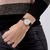 Emporio Armani Kappa Mother of Pearl Dial Black Leather Strap Watch For Women - AR80011 Buy Now By Emporio Armani