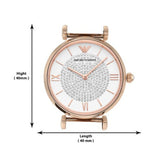 Emporio Armani Gianni T Bar Quartz White Dial Two Tone Steel Strap Watch For Women - AR80035 Buy Now By Emporio Armani