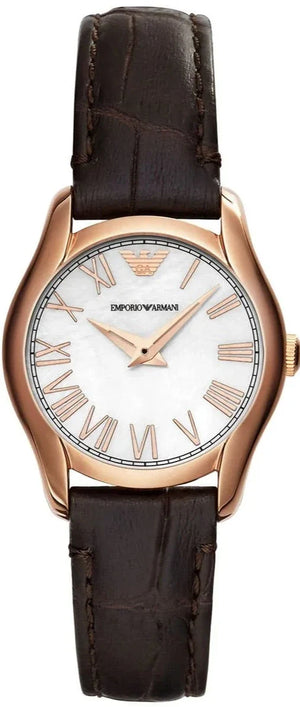 Emporio Armani Classic White Dial Brown Leather Strap Watch For Men - AR9035 Buy Now By Emporio Armani