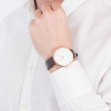 Emporio Armani Analog White Dial Brown Leather Strap Watch For Men - AR9042 Buy Now By Emporio Armani