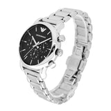 Emporio Armani Chronograph Black Dial Silver Steel Strap Watch For Men - AR1853 Buy Now By Emporio Armani