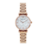 Emporio Armani Mother of Pearl Dial Rose Gold Steel Strap Watch For Women - AR11110 Buy Now By Emporio Armani