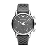 Emporio Armani Luigi Chronograph Quartz Grey Dial Grey Leather Strap Watch For Men - AR1735 Buy Now By Emporio Armani