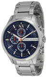 Armani Exchange Hampton Chronograph Blue Dial Silver Steel Strap Watch For Men - AX2155 Buy Now By Armani Exchange
