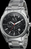 Armani Exchange Miami Chronograph Black Dial Silver Steel Strap Watch For Men - AX1057 Buy Now By Armani Exchange