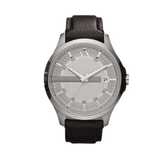 Armani Exchange Whitman Silver Dial Brown Leather Strap Watch For Men - AX2100 Buy Now By Armani Exchange