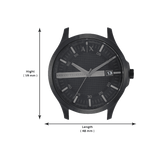 Armani Exchange Hampton Chronograph Black Dial Black Steel Strap Watch For Men - AX2104 Buy Now By Armani Exchange