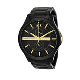 Armani Exchange Hampton Chronograph Black Dial Black Steel Strap Watch For Men - AX2121 Buy Now By Armani Exchange