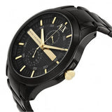 Armani Exchange Hampton Chronograph Black Dial Black Steel Strap Watch For Men - AX2121 Buy Now By Armani Exchange