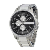 Armani Exchange Hampton Chronograph Black Dial Silver Steel Strap Watch For Men - AX2152 Buy Now By Armani Exchange
