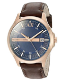 Armani Exchange Hampton Chronograph Blue Dial Brown Leather Strap Watch For Men - AX2172 Buy Now By Armani Exchange